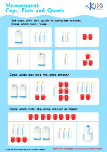 Compare Volumes Worksheet: Free Measurement Printable for Kids